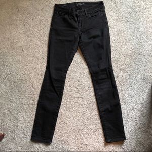 Black skinny lucky brand jeans, mid rise